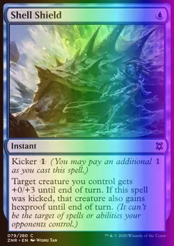 MTG Magic the Gathering Shell Shield (79/493) Zendikar Rising LP FOIL - Image 1