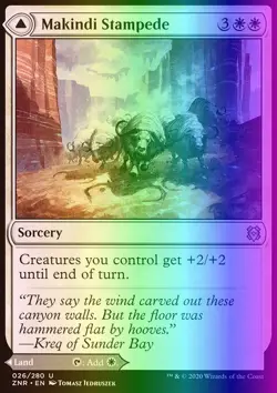 MTG Magic the Gathering Makindi Stampede (26/493) Zendikar Rising LP FOIL - Image 1
