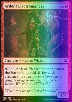 MTG Magic the Gathering Ardent Electromancer (135/493) Zendikar Rising LP FOIL - Image 1