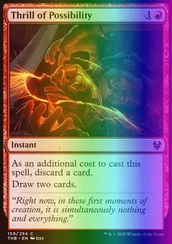 MTG Thrill of Possibility (159/412) Theros Beyond Death LP FOIL - Image 1