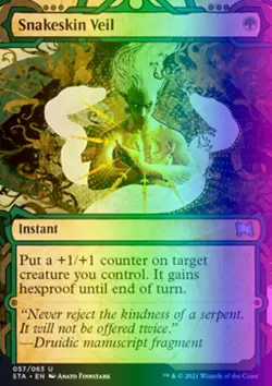 MTG Snakeskin Veil (57e/252) Strixhaven Mystical Archive LP FOIL- ETCHED - Image 1