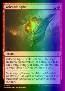 MTG Magic the Gathering Volcanic Spite (170/548) March of the Machine LP FOIL - Image 1