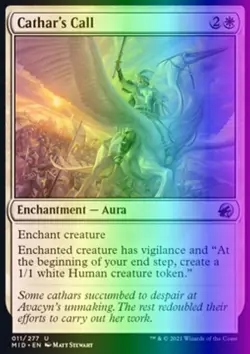 MTG Magic the Gathering Cathar's Call (11/553) Innistrad Midnight Hunt LP FOIL - Image 1