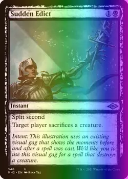 MTG Magic the Gathering Sudden Edict (346/767) Modern Horizons 2 LP FOIL - Image 1
