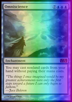 MTG Magic the Gathering Omniscience (63/260) Magic 2013 LP FOIL - Image 1