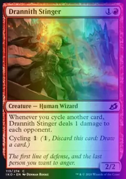 MTG Drannith Stinger (113/434) Ikoria Lair of Behemoths LP FOIL - Image 1