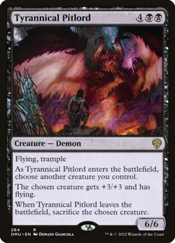MTG Magic the Gathering Tyrannical Pitlord (284/552) Dominaria United NM - Image 1