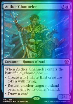 MTG Magic the Gathering Aether Channeler (42/552) Dominaria United NM FOIL - Image 1