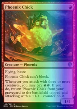 MTG Magic the Gathering Phoenix Chick (140/552) Dominaria United LP FOIL - Image 1