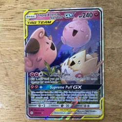 Pokemon Card - Togepi & Cleffa & Igglybuff GX Cosmic Eclipse 143/236 Ultra Rare - Image 1