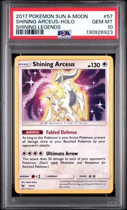 Pokemon Shining Arceus 57/73 Shiny Rare SM Shining Legends PSA 10 GEM MINT - Image 1