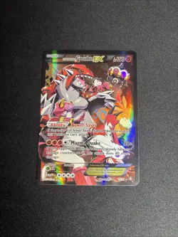 Pokemon Team Magma's Groudon EX Ultra Rare Holo 15/34 Double Crisis (DCR) LP - Image 1