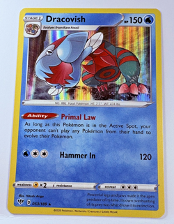 Pokemon Dracovish Holo Rare SWSH03: Darkness Ablaze 053/189 - NEAR MINT - Image 1