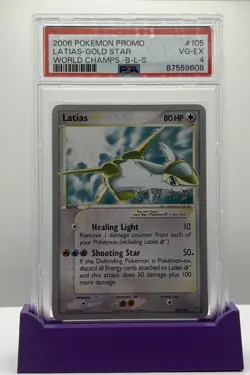Rare Pokemon LATIAS Gold Star 105/107 | WORLDS | | EX Deoxys | 2005 | PSA Graded - Image 1