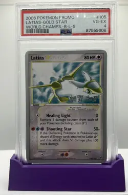 Rare Pokemon LATIAS Gold Star 105/107 | WORLDS | | EX Deoxys | 2005 | PSA Graded - Image 4