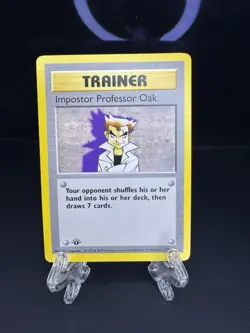 Pokemon Cards: Base Set 1st Edition Rare: Impostor Professor Oak 73/102 Vintage - Image 1