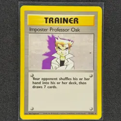 Imposter Professor Oak - 73/102 - Rare - Base Set - Pokemon Card - MP - Image 1