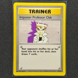 Imposter Professor Oak - 73/102 - Rare - Base Set - Pokemon Card - VLP - Image 1