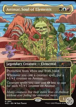 Magic the Gathering Animar, Soul of Elements Foil Secret Lair Used - Image 1