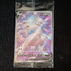 SEALED Mewtwo V SWSH229 Black Star Promo Full Art Holo Pokemon GO TCG 2022 NM - Image 1