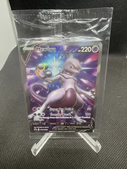 SEALED Mewtwo V SWSH229 Black Star Promo Full Art Holo Pokemon GO TCG 2022 NM - Image 1