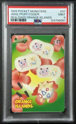 JIGGLYPUFF TOGEPI PSA 9 1999 POCKET MONSTERS POKEMON #07 SEALDASS ORANGE ISLANDS - Image 1