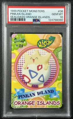 PINKAN ISLAND PSA 10 1999 POCKET MONSTERS POKEMON #06 SEALDASS ORANGE ISLANDS 60 - Image 1