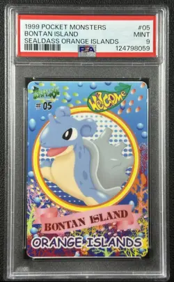 BONTAN ISLAND PSA 9 1999 POCKET MONSTERS POKEMON #05 SEALDASS ORANGE ISLANDS 059 - Image 1