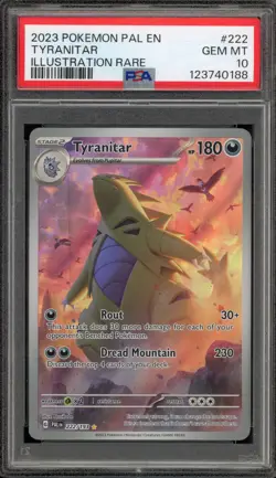 Pokemon Tyranitar Paldea Evolved Illustration Rare #222 PSA 10 Gem Mint - Image 1