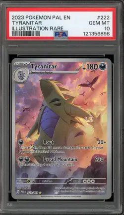 Pokemon Tyranitar Paldea Evolved Illustration Rare #222 PSA 10 Gem Mint - Image 1