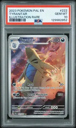 Pokemon Tyranitar Paldea Evolved Illustration Rare #222 PSA 10 Gem Mint - Image 1