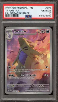 Pokemon Tyranitar Paldea Evolved Illustration Rare #222 PSA 10 Gem Mint - Image 1