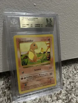 1999 Pokemon Shadowless Base Set Charmander #46 BGS 9.5 - Image 3