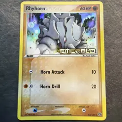 Pokemon Card - Rhyhorn Emerald 62/106 Reverse Holo Stamped - Image 1