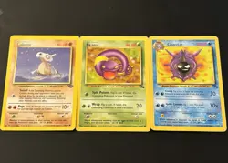 Pokemon TCG Base Set 1999 3 Card Lot Cubone Ekans Cloyster - Image 1