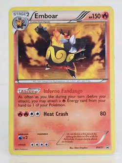 Emboar BW21 Pokemon Card Black & White Black Star Promo Pokemon Card Holo MP - Image 1