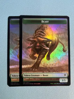 MTG Bird (002) // Beast Double-sided Token Foil x2 DMU NM - Image 2