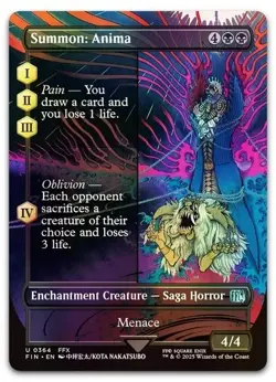 Summon: Anima (Borderless) U FINAL FANTASY 364 NM Foil MTG - Image 1