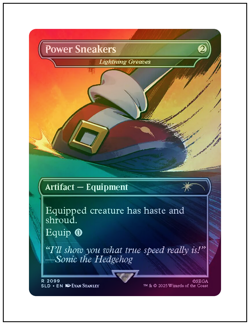 1x Power Sneakers - Foil - Lightning Greaves, Secret Lair Sonic, Magic MTG NM - Image 1