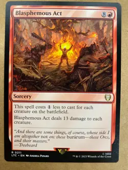 MTG 1x Blasphemous Act 211 Commander Lord of the Rings Magic the Gathering x1 NM - Image 1