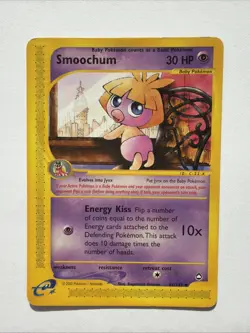 Smoochum 61/147 Aquapolis Pokemon Uncommon Regular E Reader Vintage - Image 1
