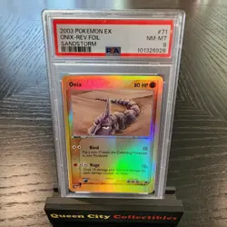 ONIX - REV FOIL - PSA 8 - 2003 Pokemon EX Sandstorm #71 - Image 1