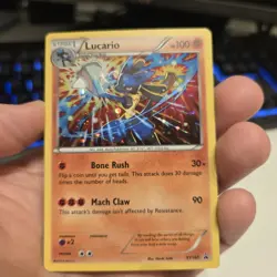 Lucario Pokemon XY140 XY Era Promo Holo with HD Swirl, Cool Placement - Image 2