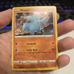 Phanpy Pokemon SWSH117 Black Star Promo Holo with HD Swirl - Image 2