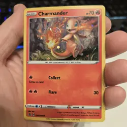 Charmander Pokemon SWSH092 Black Star Promo with HD Swirl, Tail Flame Placement - Image 1