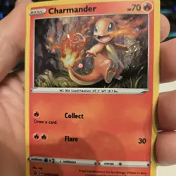 Charmander Pokemon SWSH092 Black Star Promo with HD Swirl, Tail Flame Placement - Image 2