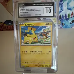 CGC Gen Mint 10 Pikachu 120/Sv-P Japanese Pokemon Scarlet & Violet Promos - Image 1