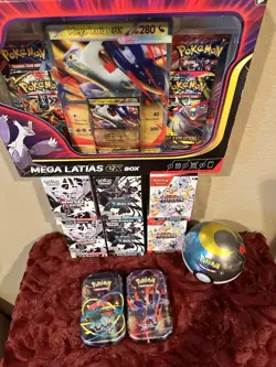 Pokemon TCG Bundle with Tins, Booster bundles, Pokeball Tin, Mega Latius Ex Box - Image 2