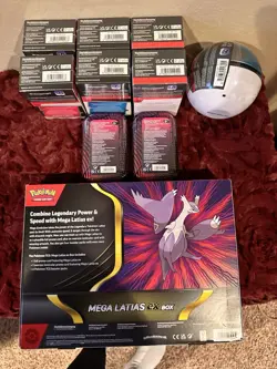 Pokemon TCG Bundle with Tins, Booster bundles, Pokeball Tin, Mega Latius Ex Box - Image 3