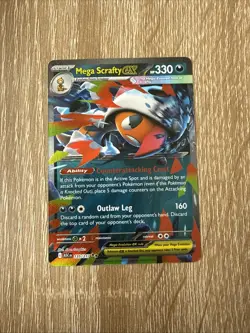 Mega Scrafty ex 135/217 Pokemon English NM In Hand Ready To Ship Rare - Image 1